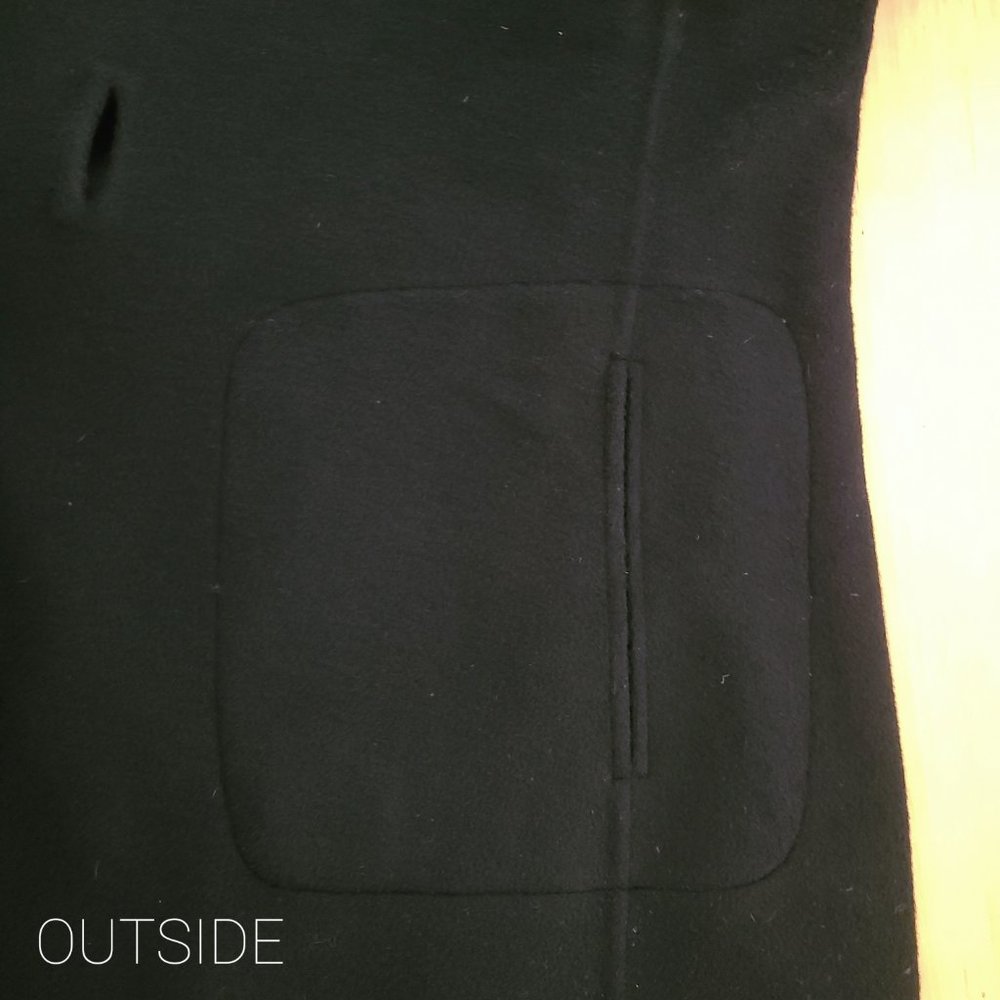 100% Cashmere Coat Saks 5th Ave Black - Size Medium - Picture 10 of 16